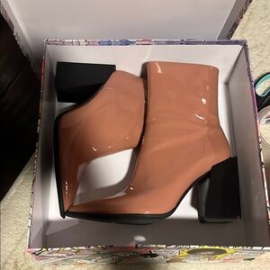 Jeffrey Campbell LA-Siren Glossy Nude Ankle Boots